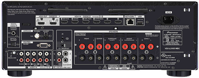 Pioneer Vsx Lx105 Back