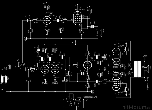 6V6GT PP Mit ECC82 ECC82