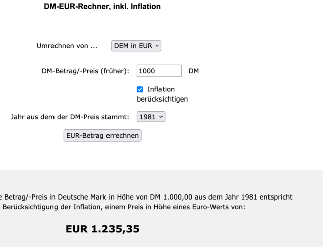 Screenshot 2023 05 28 At 23 43 29 DM Euro Rechner Mit Inflation   Euro DM Umrechnung (DM   D Mark   