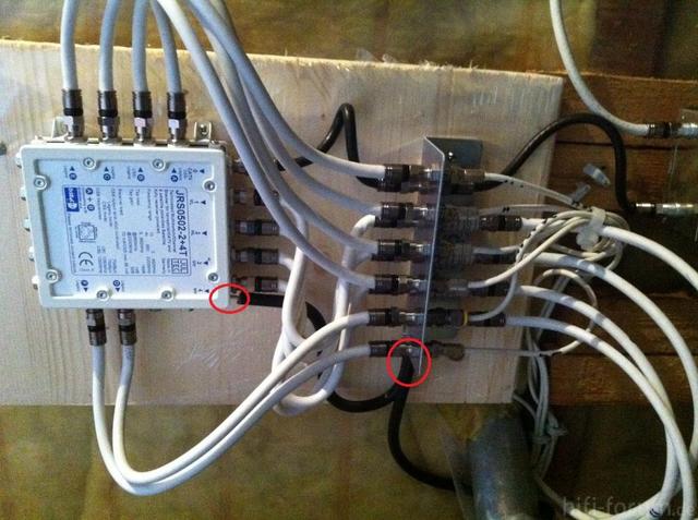 Multischalter Erdungsblock Verkabelung Potentialausgleich PA