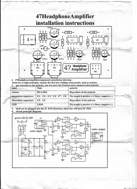 47 Headphone Amp Schematic