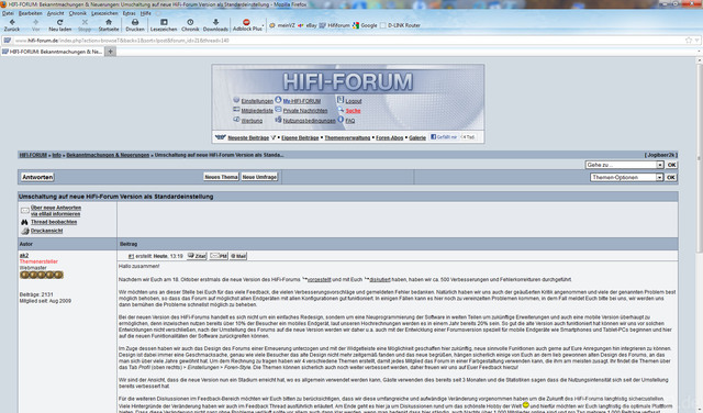 Design Hifi-Forum Neu