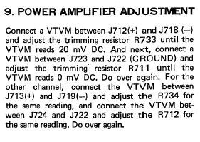 2230B Power Amplifier Adjustment