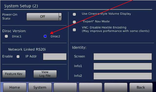 Datasat Dirac 2 setting