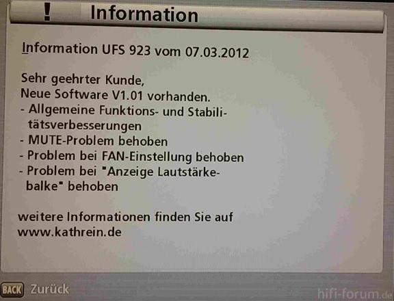 Fehlerhafte Firmware Bezeichnung Von Kathrein