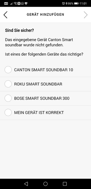 Auswahl In Der Harmony App