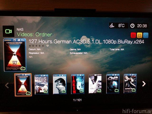 WD  Film Menue Ansicht