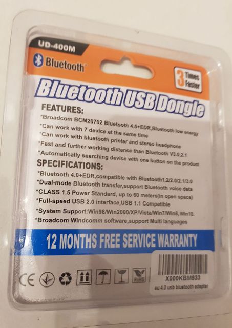 Bluetooth USB Dongle Für Raumfeld BCM20702 Back