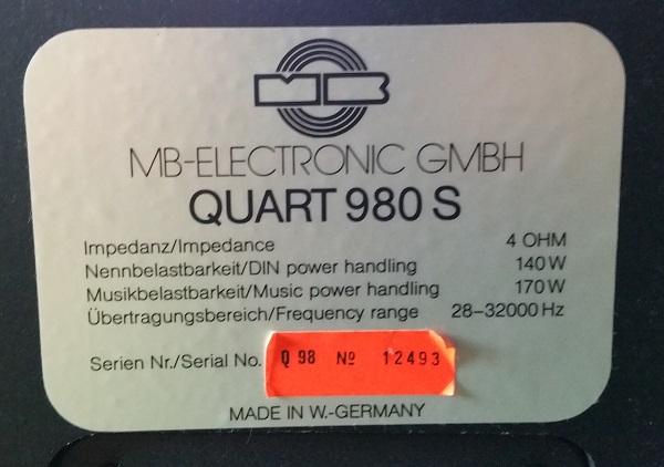 MB Quart 980s