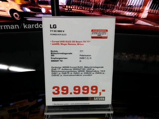 77 Zoll 4K OLED Preis Saturn