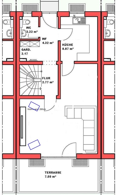 Grundriss Mit 2 Standlautsprecher