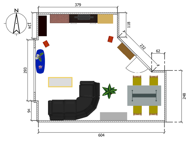 Wohnzimmer Grundriss