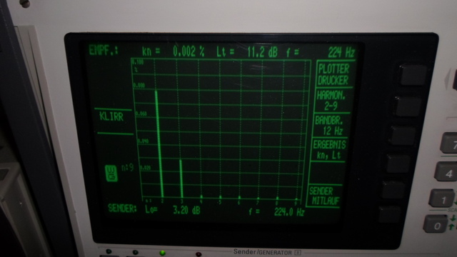 Klirrspektrum Quad EL84SE 1W