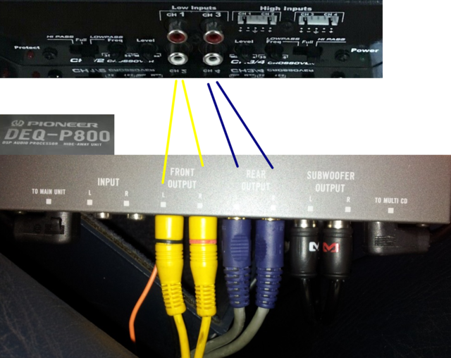 Pioneer DSP DEQ-P800 zu GZTA 4000 T