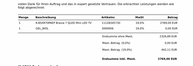 Rechnung