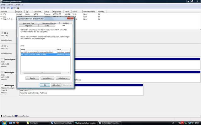 Screenshot ISCSI