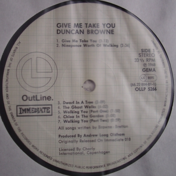Duncan Browne Label I