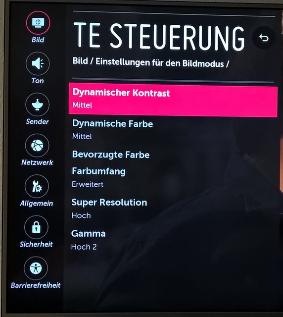 Einstellungen LG 60UH605v