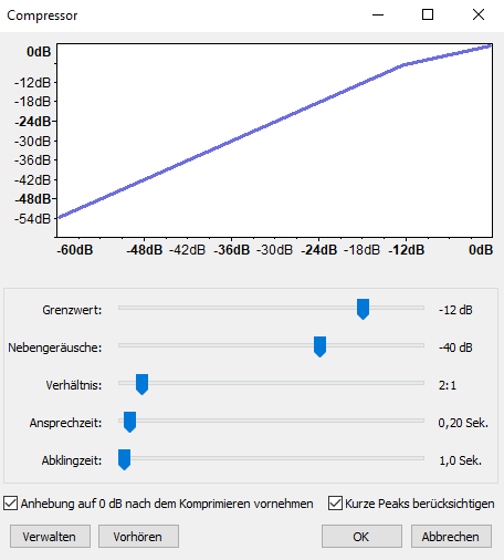 Audacity Kompressor