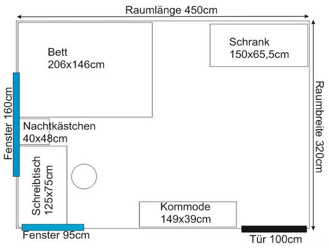 Grundriss Zimmer