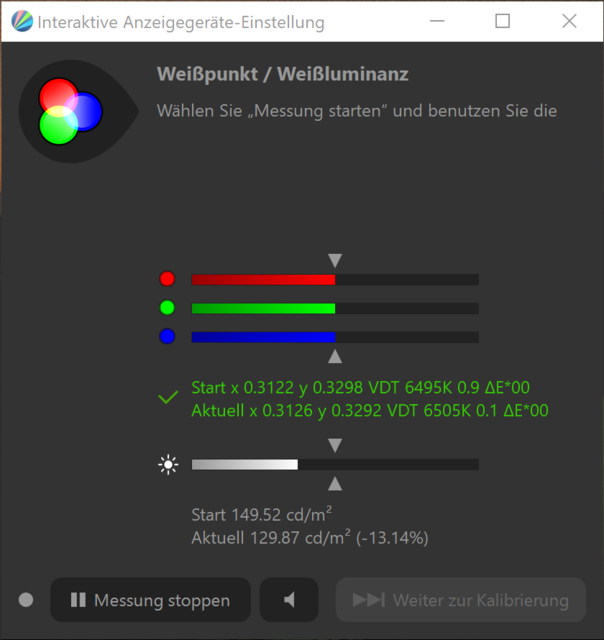 Ergebnis Der Einstellungen