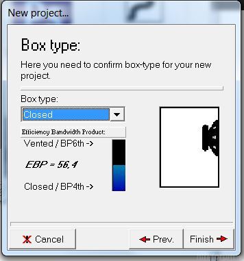Geschlossen vs. Bassreflex WinISD
