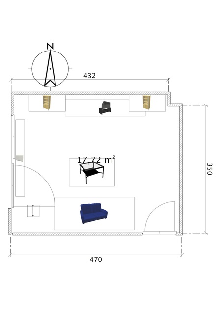 Wohnzimmer_Skizzierung