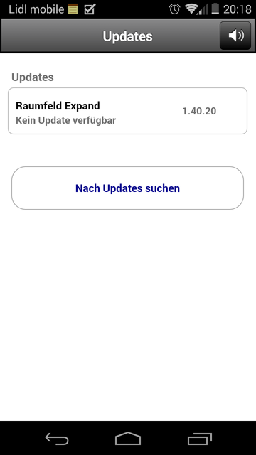 Android-Smartphone Raumfeld-App Screenshot \