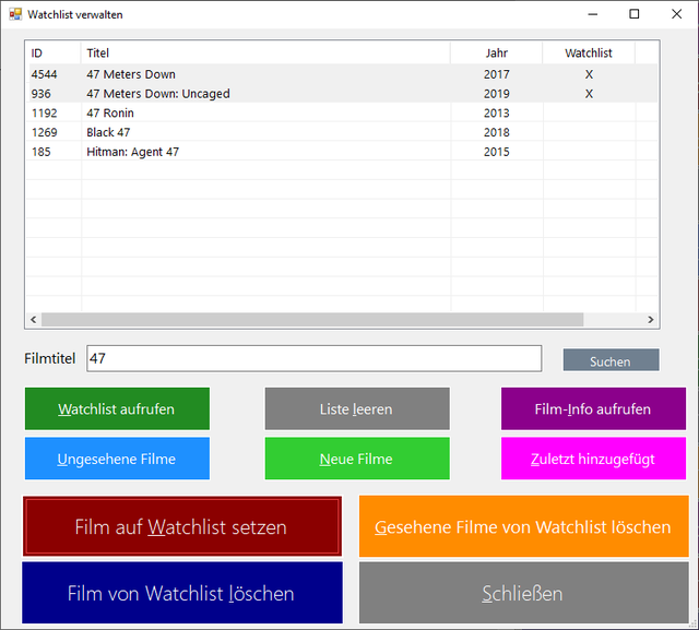 KODI Watchlist mit HtpcControl