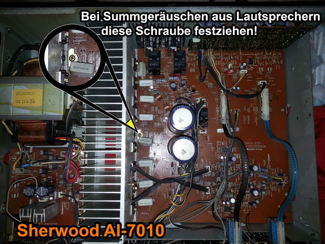 Sherwood AI-7010 Summen beseitigen