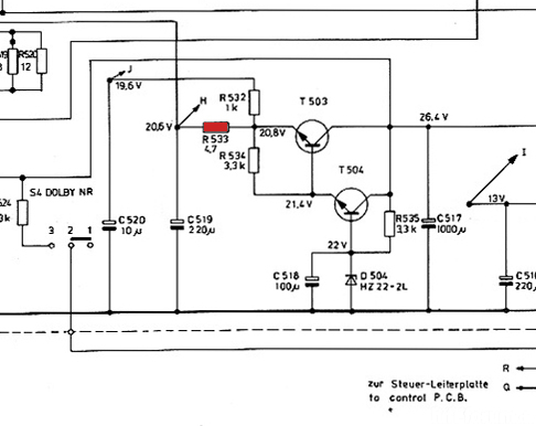 Schaltplanauszug r533 nherer Auszug