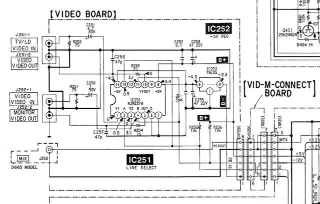 Schaltplan Video Switch Board