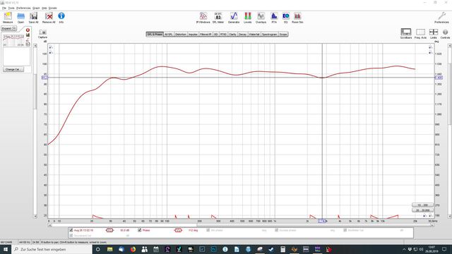 REW Messung Auf Achse 50cm Abstand