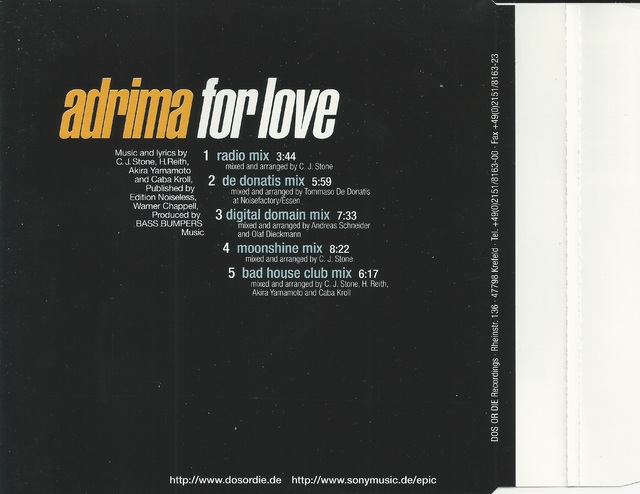 CD Cover (Adrima   For Love) (2)