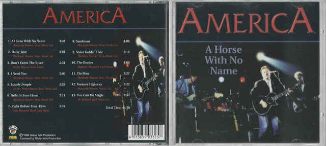 CD-Cover (America - A Horse With No Name)