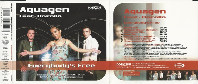 CD Cover (Aquagen Feat  Rozalla   Everybody\'s Free)