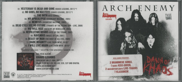 CD-Cover (Arch Enemy - Dawn Of Khaos)