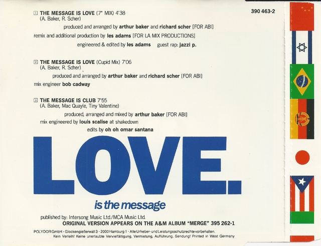 CD-Cover (Arthur Baker And The Backbeat Disciples - The Message Is Love) (2)