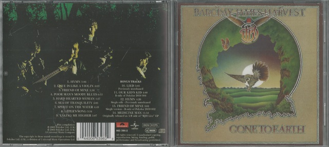 CD-Cover (Barclay James Harvest - Gone To Earth)