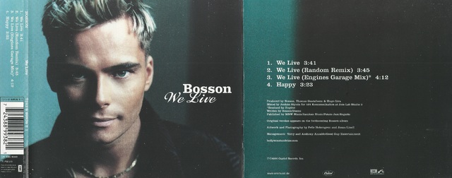 CD-Cover (Bosson - We Live)