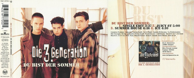 CD-Cover (Die 3. Generation - Du Bist Der Sommer)