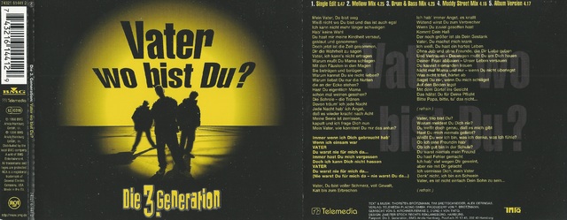 CD Cover (Die 3  Generation   Vater Wo Bist Du)