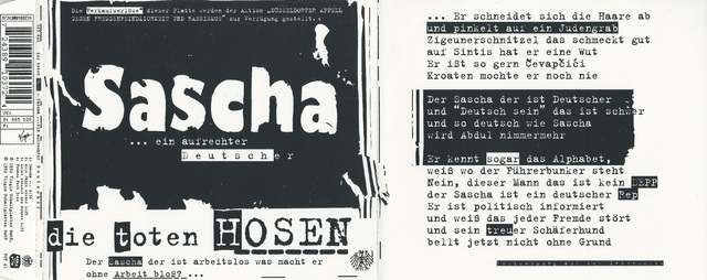 CD-Cover (Die Toten Hosen - Sascha ... Ein Aufrechter Deutscher) (1)