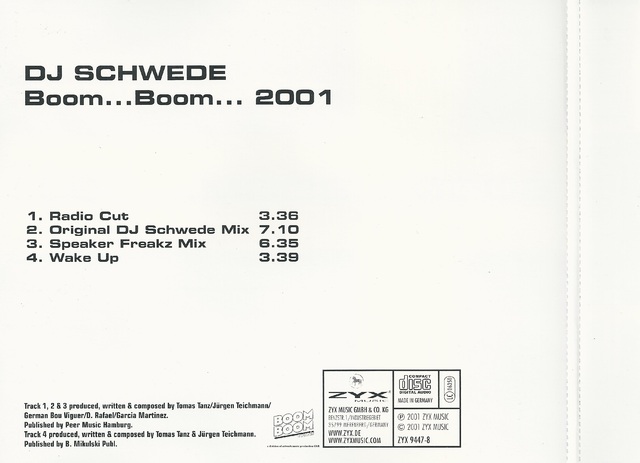 CD-Cover (DJ Schwede - Boom...Boom... 2001) (2)