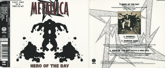 Metallica   Hero Of The Day (Part One Of A Two CD Set)