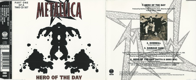 Metallica - Hero Of The Day (Part One Of A Two CD Set)