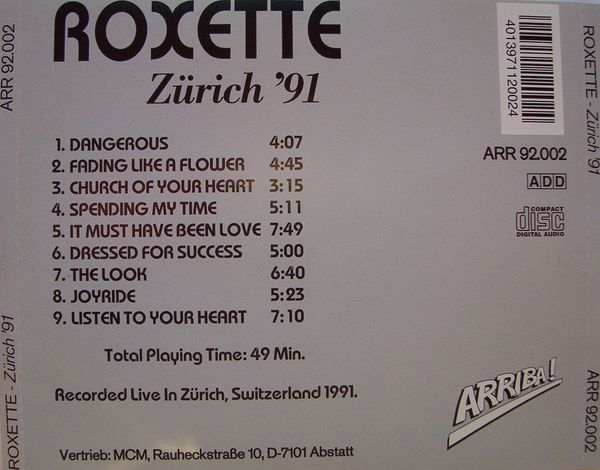 Roxette - Zrich \'91 (2)