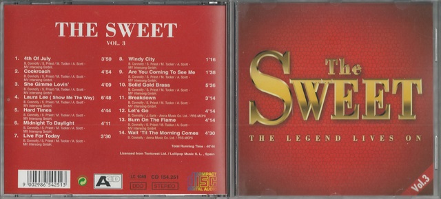 The Sweet   The Legend Lives On Vol  3