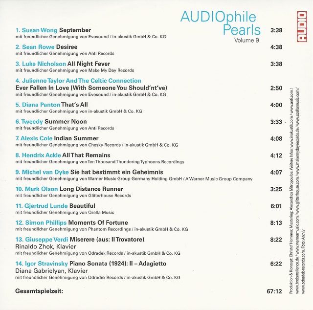 Various Artists - Audio - AUDIOphile Pearls Volume 9 (2)