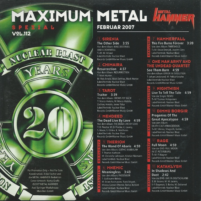 Various Artists - Metal Hammer - Maximum Metal Vol. 112 Spezial (02-2007) (2)